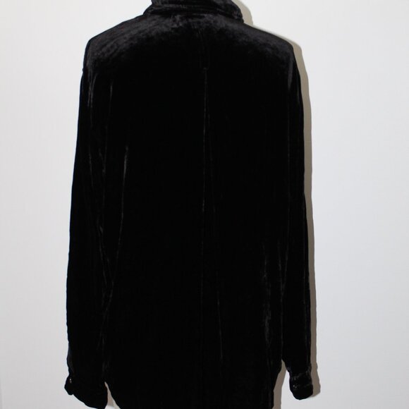 NWT Johnny Was Workshop Biya JWLA Embroidered Velvet Sidonia Pleat Blouse Top - Picture 5 of 7